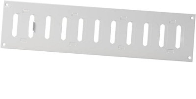 White Metal Air Vent Grille 400mm X 100mm With Shutter from B&Q