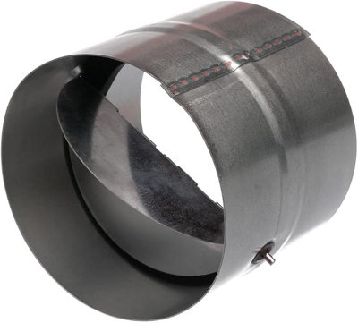 B&Q Pipe Connector 100Mm Ventilation Pipe, Exhaust Duct, With Check Valve, Galvanised Steel