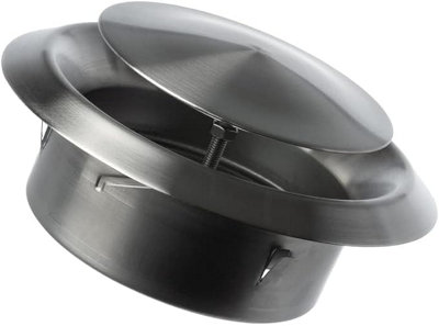 Adjustable Diffuser 125mm 5'' Universal Exhaust Valve Ventilation Ducting Cover  Stainless Steel from B&Q