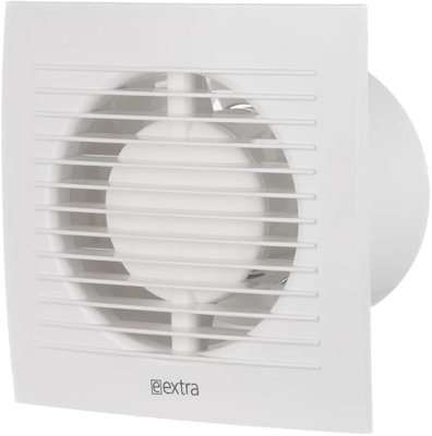 Extractor Fan Kitchen 100mmBathroomGarage Axial Ventilation Fan Wall Mounted Fan Square White Fan from B&Q