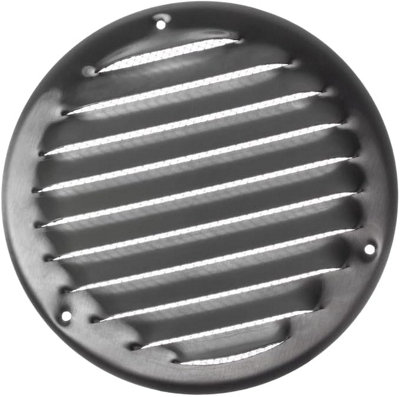 Stainless Steel Round Air Vent Grille 125mm / 164mm With Fly Screen from B&Q