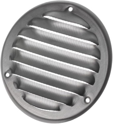 Stainless Steel Round Air Vent Grille 100mm / 140mm With Fly Screen from B&Q