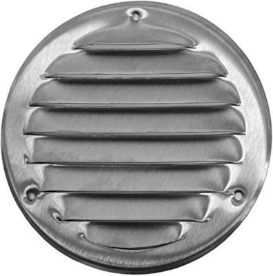 Stainless Steel Round Air Vent Grille 200mm / 240mm With Fly Screen from B&Q