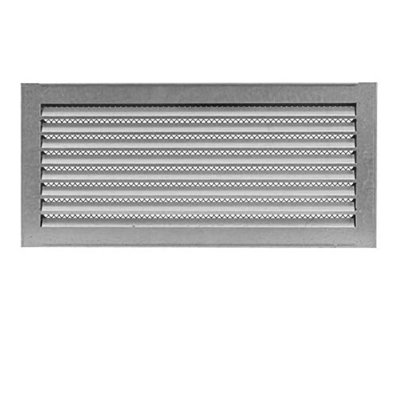 Galvanised Steel Industrial Air Vent Grille 500mm X 200mm With Frame Fly Screen from B&Q