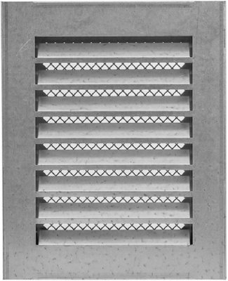 Galvanised Steel Air Vent Grille 150mm X 200mm With Frame And Metal Fly Screen from B&Q