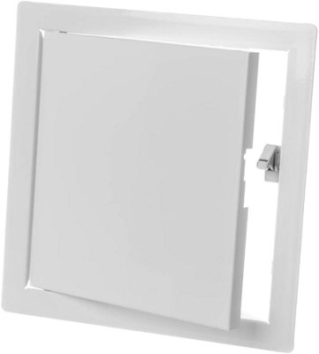 White Metal Access Panel 200mm X 200mm With Concealed Latch Inspection Door Flap from B&Q