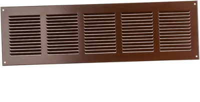 Brown Metal Air Vent Grille 500mm X 150mm With Fly Screen from B&Q