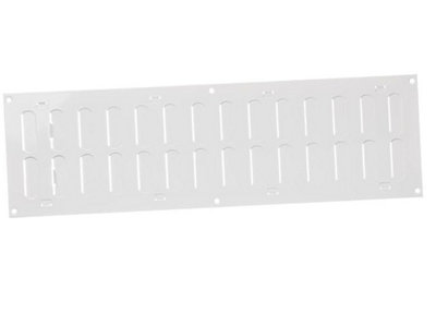 White Metal Air Vent Grille 500mm X 150mm With Shutter from B&Q