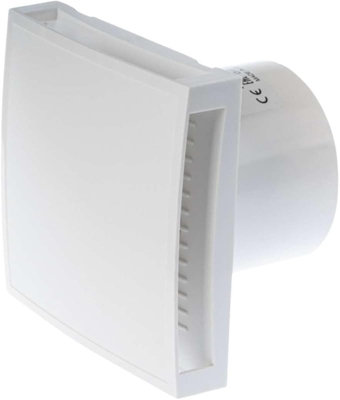 White Stylish Bathroom Extractor Fan 150mm from B&Q