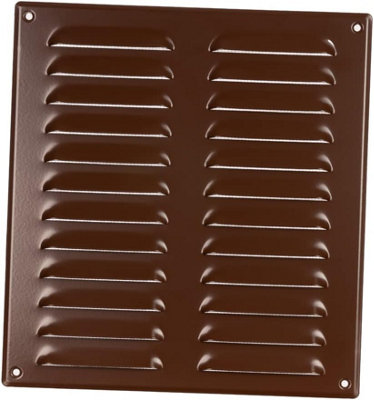 Brown Metal Air Vent Grille 260mm X 280mm With Fly Screen from B&Q