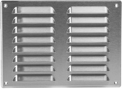 Stainless Steel Air Vent Grille 260mm X 190mm With Fly Screen from B&Q