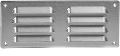 Stainless Steel Air Vent Grille 260mm X 105mm With Fly Screen from B&Q
