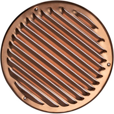 Copper Round Air Vent Grille 200mm / 240mm With Fly Screen from B&Q