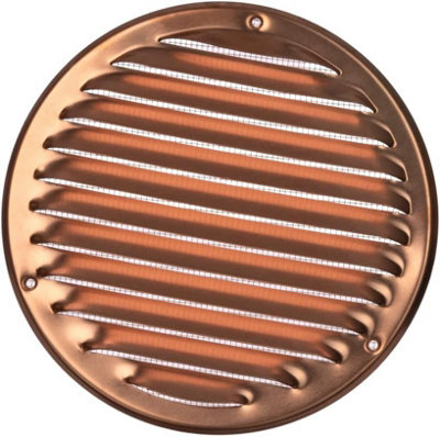 Copper Round Air Vent Grille 160mm / 199mm With Fly Screen from B&Q