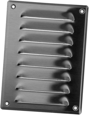 Stainless Steel Air Vent Grille 140mm X 190mm With Fly Screen from B&Q
