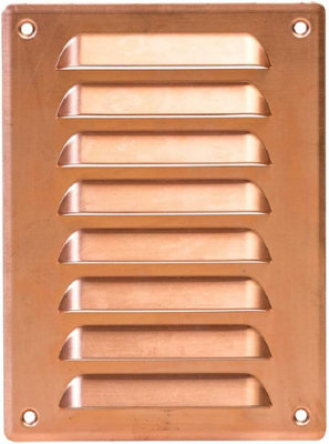 Copper Air Vent Grille 140mm X 190mm With Fly Screen from B&Q