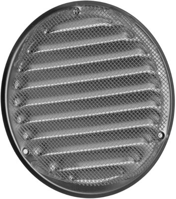 Aluminium Round Air Vent Grille 125mm / 164mm With Fly Screen from B&Q