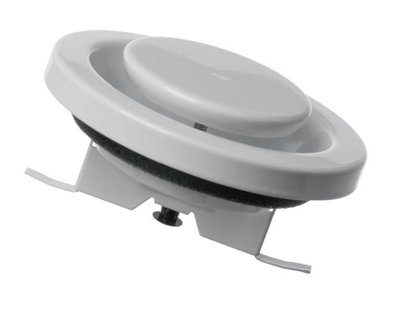 Adjustable Diffuser 100mm / 4'' Air Exhaust Valve Metal Ventilation Ducting Cover White from B&Q