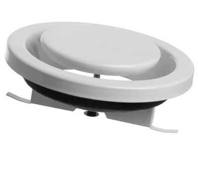 Adjustable Diffuser 160mm / 6.3" Air Exhaust Valve Metal Ventilation Ducting Cover White from B&Q