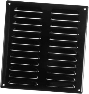 Black Metal Air Vent Grille 260mm X 280mm With Fly Screen from B&Q