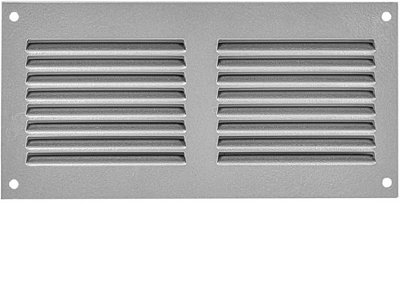 Silver Metal Air Vent Grille 200mm X 100mm With Fly Screen from B&Q