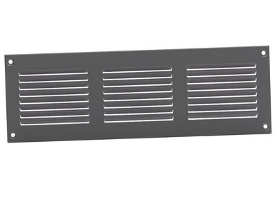 Silver Metal Air Vent Grille 300mm X 100mm With Fly Screen from B&Q