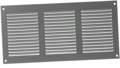 Silver Metal Air Vent Grille 300mm X 150mm With Fly Screen from B&Q