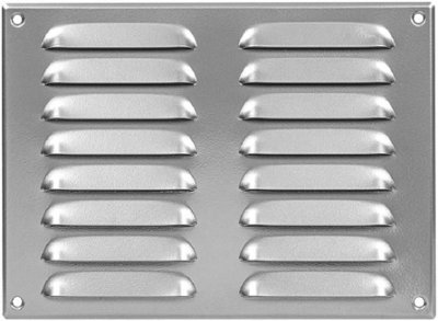 Silver Metal Air Vent Grille 260mm X 190mm With Fly Screen from B&Q