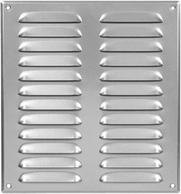 Silver Metal Air Vent Grille 260mm X 280mm With Fly Screen from B&Q