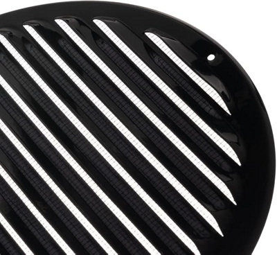 Black Metal Round Air Vent Grille 200mm / 240mm With Fly Screen from B&Q