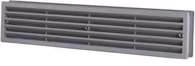 Grey Bathroom Door Air Vent Grille 450mm X 92mm from B&Q