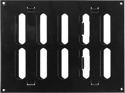 Black Metal Air Vent Grille 200mm X 150mm With Shutter from B&Q