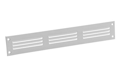 White Metal Air Vent Grille 300mm X 50mm With Fly Screen from B&Q