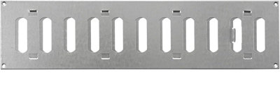 Galvanised Steel Air Vent Grille 400mm X 100mm With Shutter Flat Duct Cover from B&Q