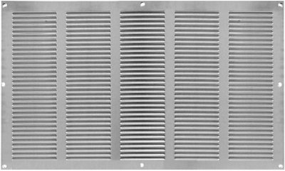 Galvanised Steel Air Vent Grille 500mm X 300mm Fly Screen Flat Louvre Duct Cover from B&Q