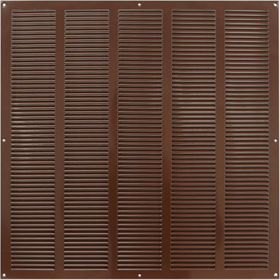 Brown Metal Air Vent Grille 500mm X 500mm With Fly Screen from B&Q