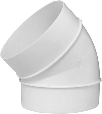 Round Pvc Duct Pipe Elbow 125mm / 45 Degree from B&Q
