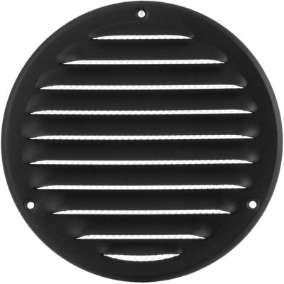 Anthracite Metal Round Air Vent Grille 125mm / 164mm With Fly Screen from B&Q