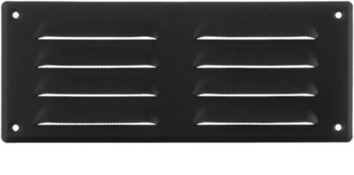 Anthracite Metal Air Vent Grille 260mm X 105mm With Fly Screen Flat Duct Cover from B&Q