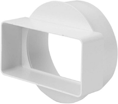 Round Duct Pipe 100mm Transformer To 55mm X 110mm Channel from B&Q