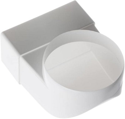 Rectangular Channel Transformer 4"55mm X 110mm To 100mm / 90 Degrees from B&Q