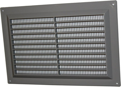Grey Air Vent Grille 250mm X 170mm from B&Q