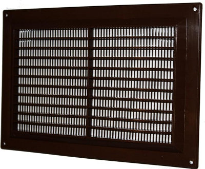 Brown Air Vent Grille 250mm X 170mm from B&Q