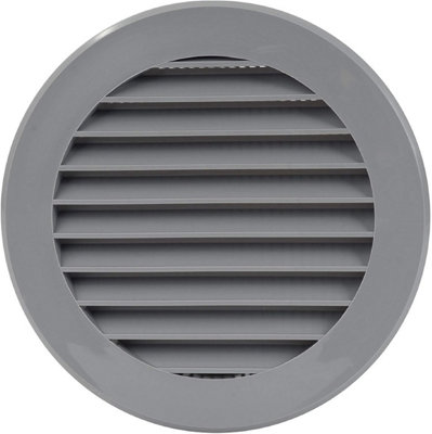 Satin Round Air Vent Grille 125mm With Fly Screen from B&Q