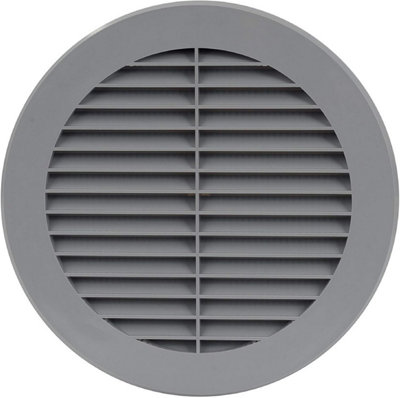 Satin Round Air Vent Grille 150mm With Fly Screen from B&Q