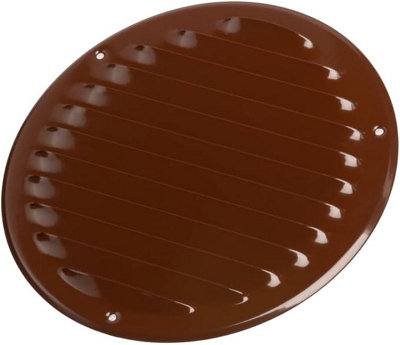 Brown Metal Round Air Vent Grille 160mm / 199mm With Fly Screen from B&Q