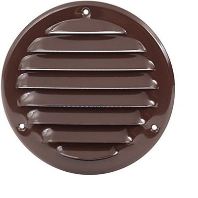 Brown Metal Round Air Vent Grille 200mm / 240mm With Fly Screen from B&Q