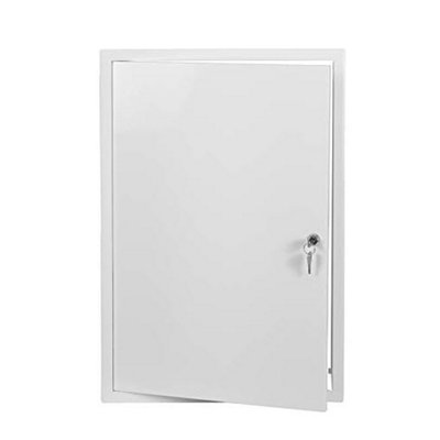 White Metal Access Panel 400mm X 500mm With Lock from B&Q