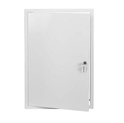 White Metal Access Panel 500mm X 250mm With Lock And Keys from B&Q