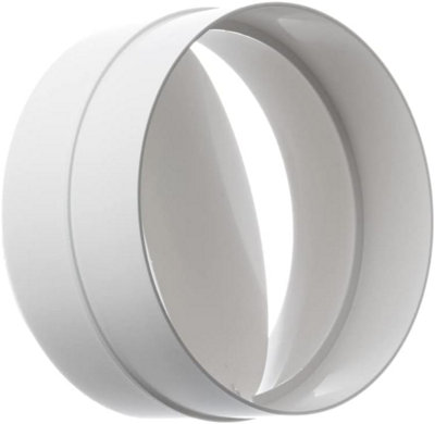Duct Connector With Backdraft Damper 125mm / 5" Round Pvc from B&Q